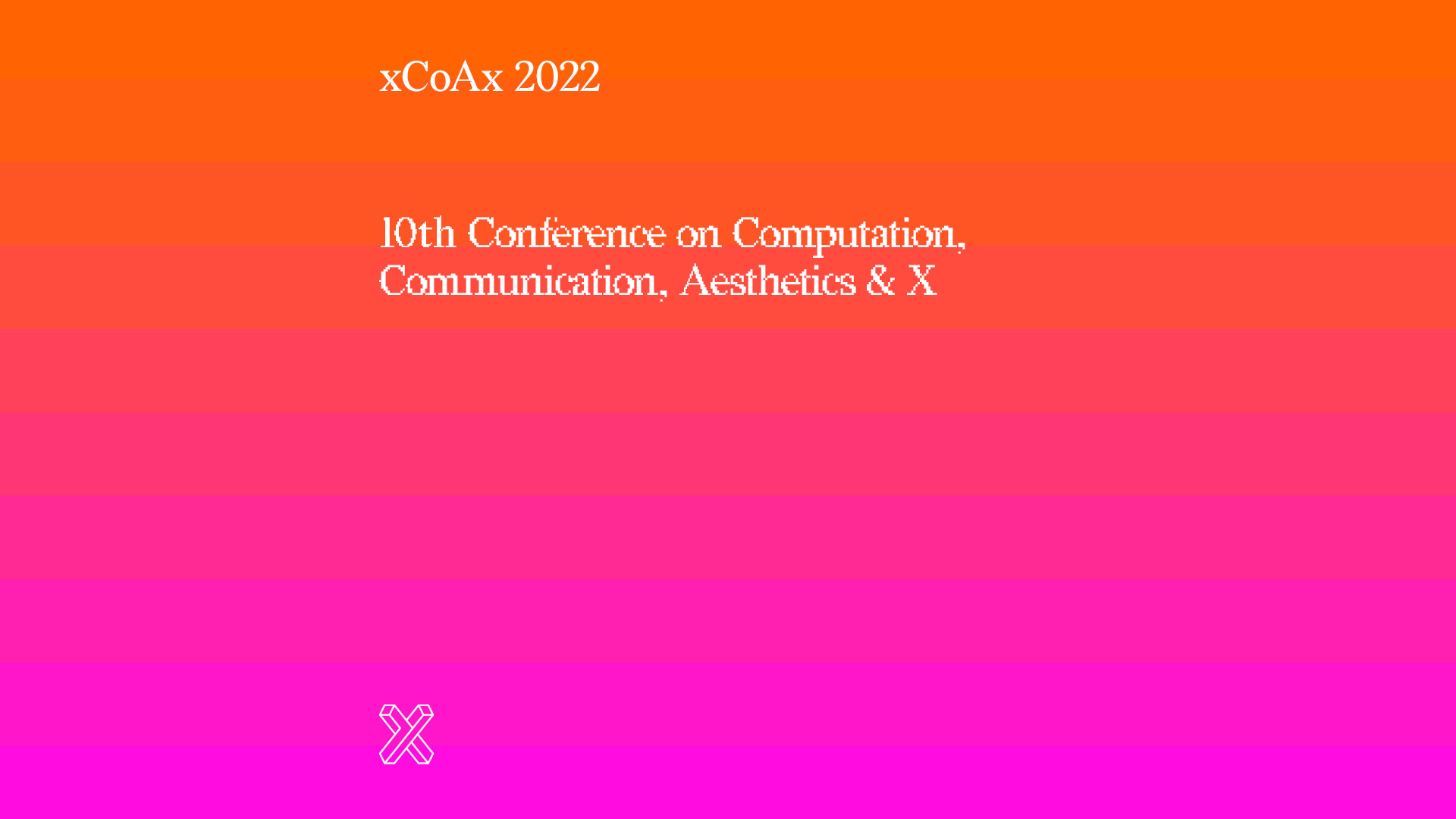 xCoAx 2022 pattern.